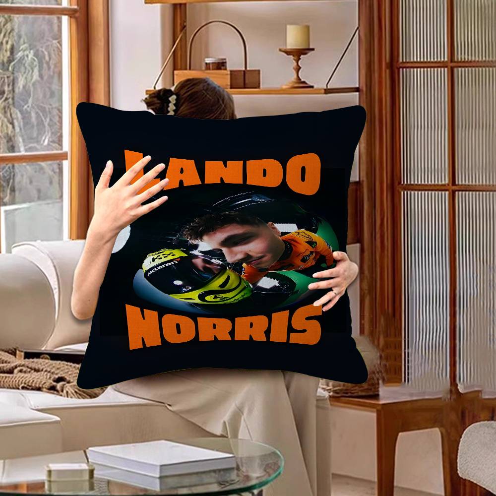 L-Lando N-Norris-Logo Pillow Cover Sofa Cushion Cover Home Room Decoration Children Gift
