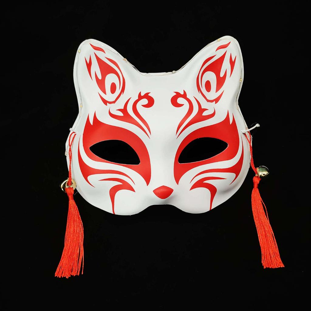 Japanese Style Fox Mask - Half-Face Anime Cosplay for Women