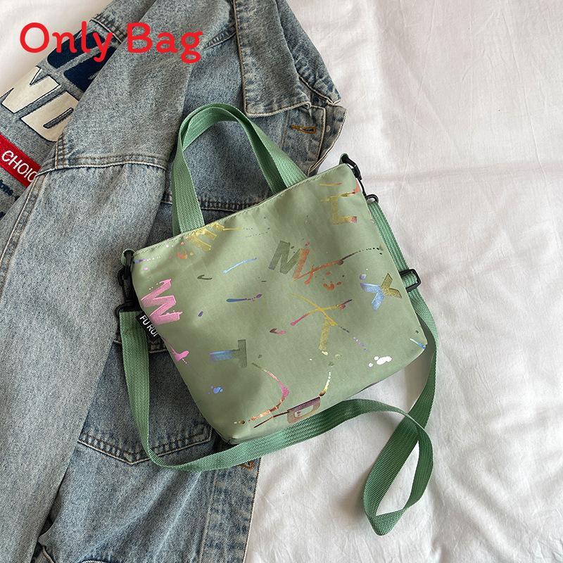 Street Style Nylon Tote Bag With Letter Print For Daily Use