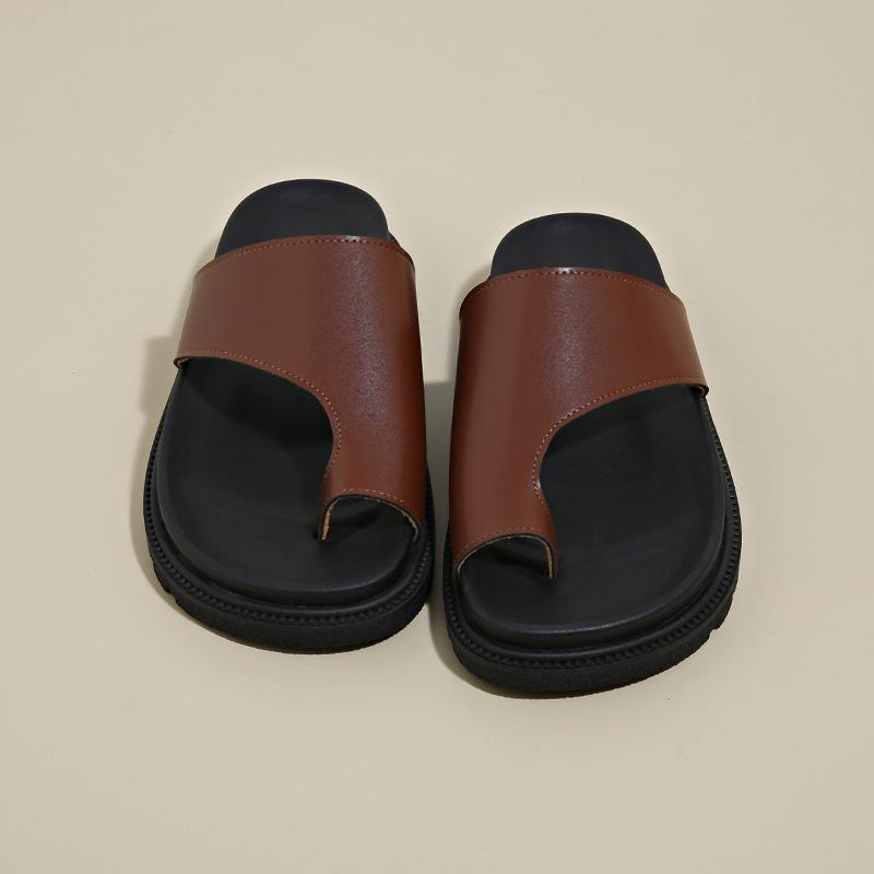 2025 European and American Large-size Set of Toe Girl Cool Slippers 35-43 Foreign Trade Summer New Thick-soled Outer Slippers