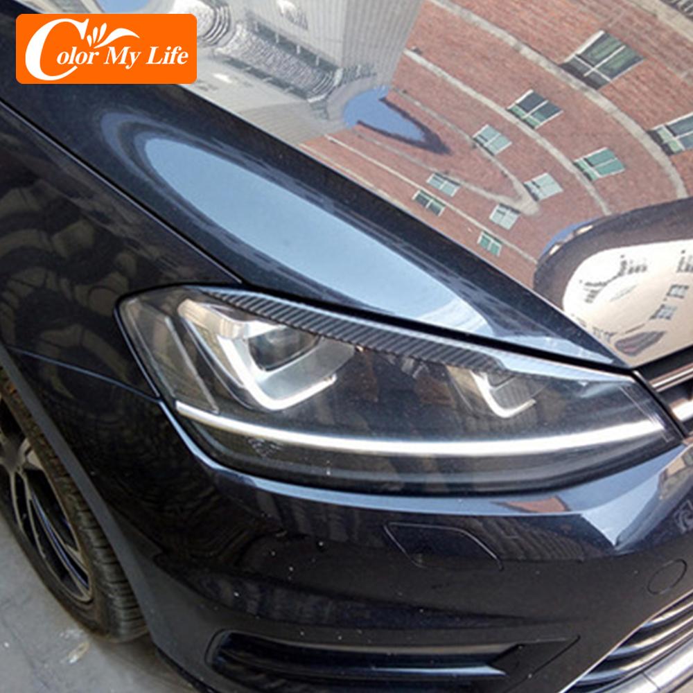 Color My Life para Volkswagen VW Golf 7 MK7 GTI Embellecedor de Faro Ceja de Faro Cubierta Embellecedora Decoración para Golf7 GTi