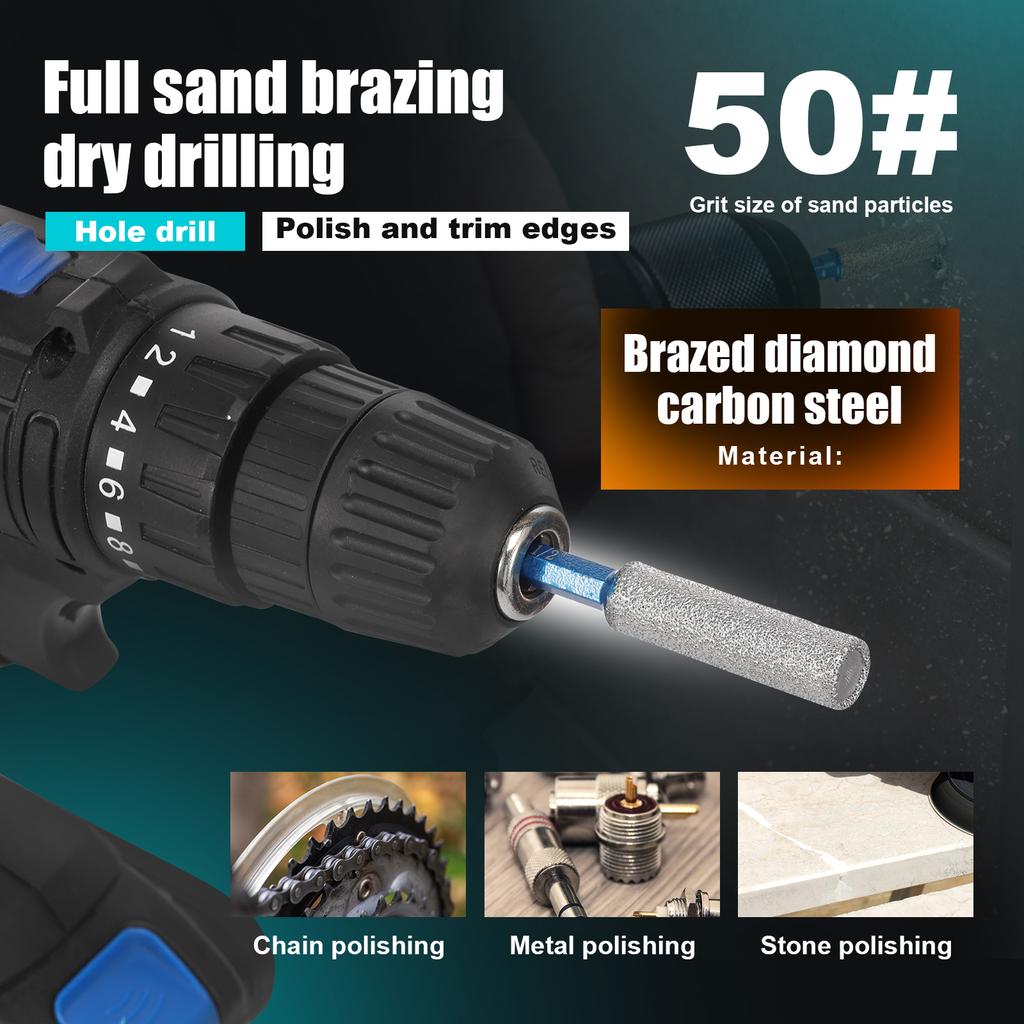 13-teiliges Vierkant-Sägezahn-Bohrerset zum Bohren von Löchern in Glasfliesen, Wände, Beton 6-14mm Sägezahn-Bohrerset Werkzeuge