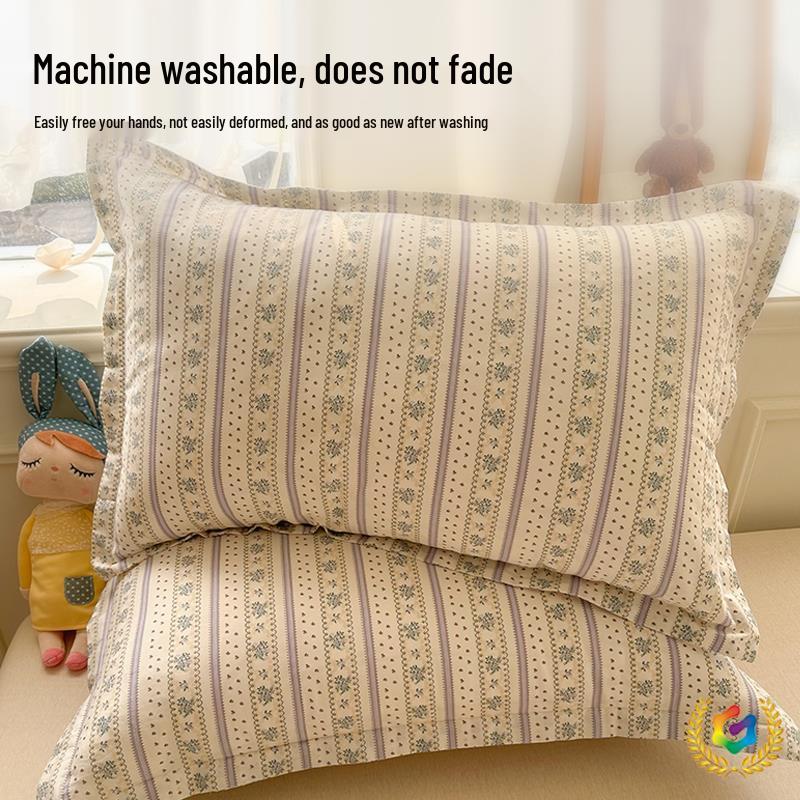 100% Baumwolle Kissenbezug Set - Zwei Stück: Einzeln 40x60cm, Extra Groß 48x74cm, Kernbezug 50x80cm