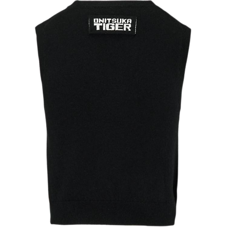 Onitsuka Tiger Solid Color Pullover Round Neck Knitted Vest Women tops 2182B455-001