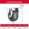 3-Inch Heavy Duty Swivel Wheel Hand Truck with Brake and Silent Rubber Casters