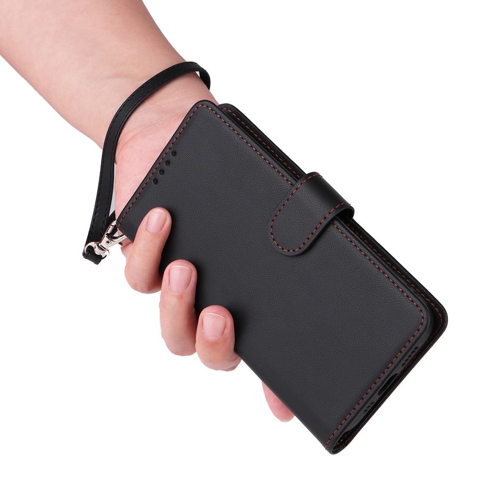 For iPhone 16 Plus Magnetic Case BETOPNICE Detachable PU Leather Phone Cover with Strap
