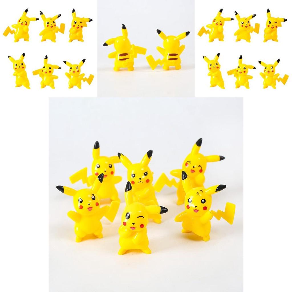 Adorable Pikachu Cartoon Anime Figure Model Doll Set Perfect For Cake Decoration And Gifts