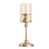 Stylish Candle Holders Gold Finish Glass Cover Dreamy Table Centerpiece Romantic Atmosphere for Christmas and Thanksgiving