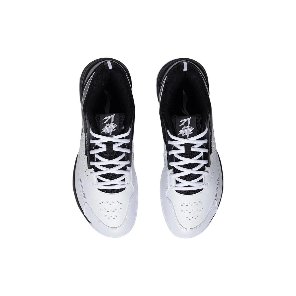 New LiNing Blade LITE Blade Lite Cushioned Slip Resistant Abrasion Resistant Low Top Badminton Shoes Unisex White Black AYZT005-3