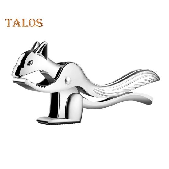 

Щипцы для орехов грецких орехов пекан в форме белки из цинкового сплава для открывания скорлупы орехов с рычажным дизайном и нескользящей основой для кухонных инструментов с зажимом и плоскогубцами серебряный