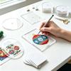 Needlepoint Finishing Supplies 5PCS Acrylic Templates Set, Precision Center Hole Design, Transparent Shapes Round/Square/Rectangle/Oval/Arch