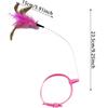 Cat Collar Toy Interactive Teasing Wand Kitten Cat Feathers Toys for Indoor Outdoor Park Home Daily Exercise Training