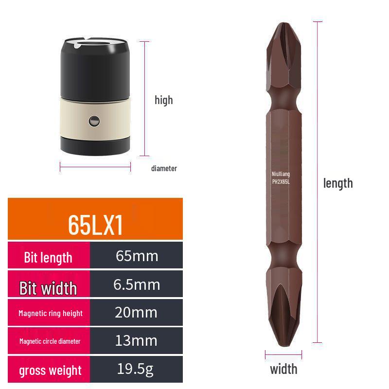 Magnetic Phillips Electric Screwdriver Bit Set with Extended Heads