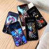 AD91 Ultraman Schwarze Hülle für iPhone 16 15 Plus 14 13 12 11 Pro 8 7 6S SE 5S X XR XS Max Realme C30 C33 C31 9I Huawei Y8P Y9 Weiche Hülle