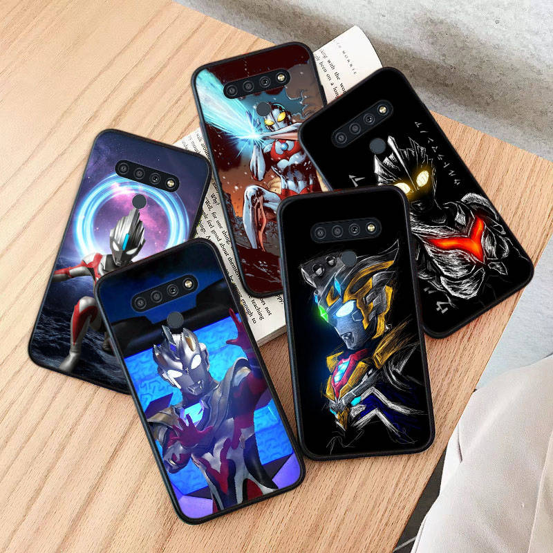 AD91 Ultraman Schwarze Hülle für iPhone 16 15 Plus 14 13 12 11 Pro 8 7 6S SE 5S X XR XS Max Realme C30 C33 C31 9I Huawei Y8P Y9 Weiche Hülle