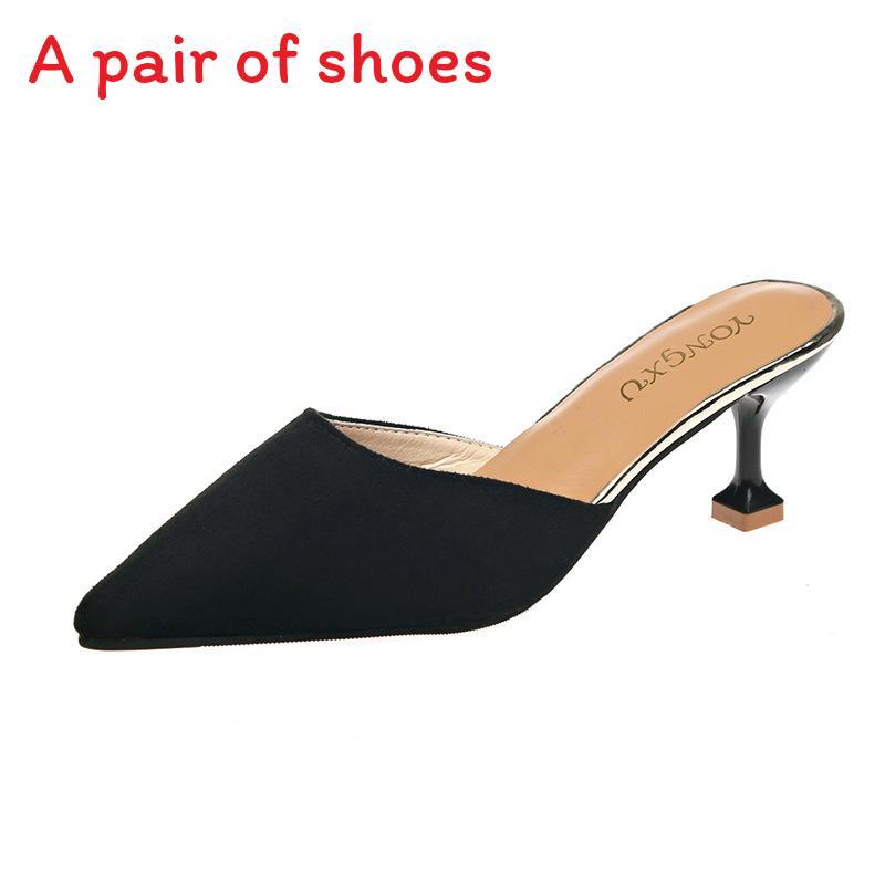 Oneword Flat Sandals For Women With Velvet Upper And Pointed Toe For Summer Casual Wear