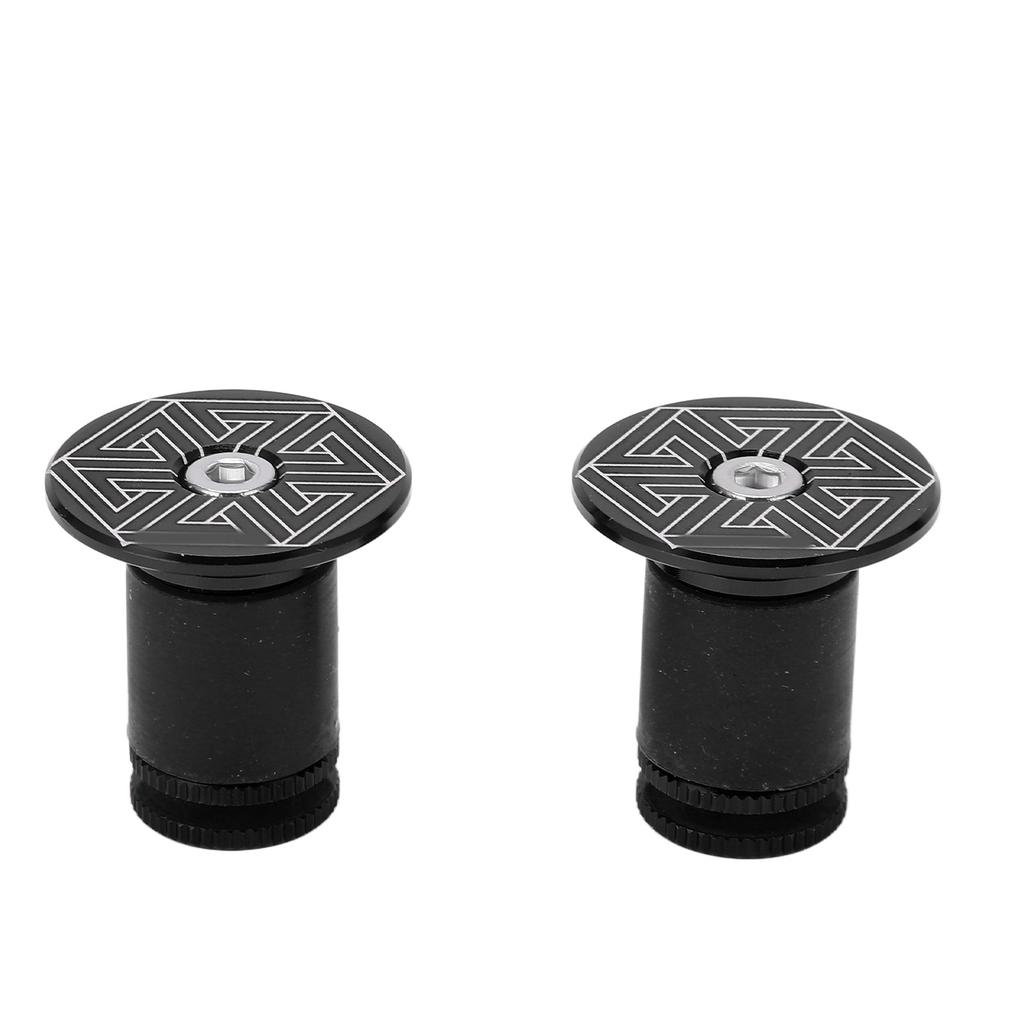 RISIKO 1 Paarset Fahrradgriff Lenkerendkappe Aluminiumlegierung Fahrradlenker Endstopfen für