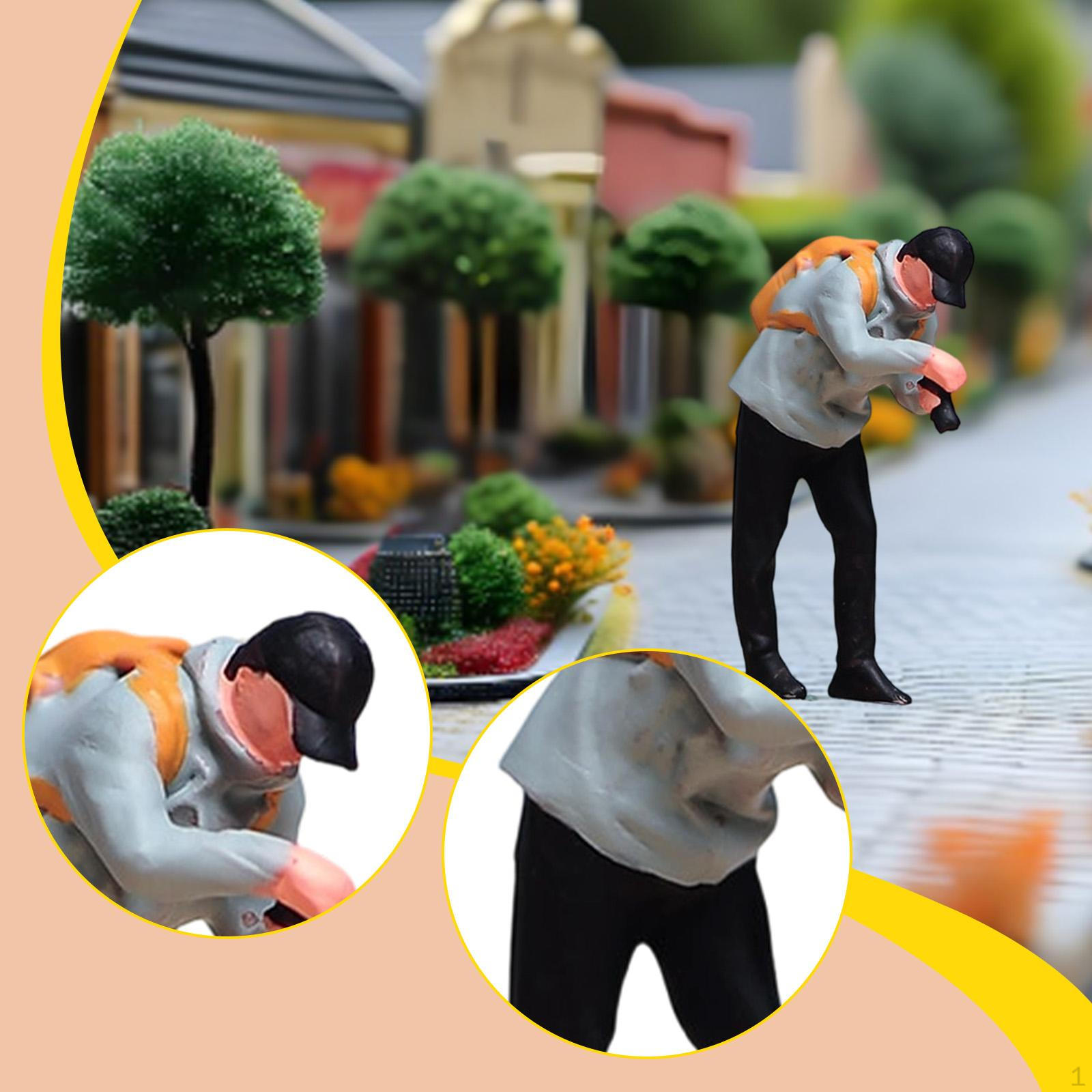 1:64 Scale Figure Tiny People Model Dioramas Realistic Collectible Mini Figurine for DIY Scene Sand