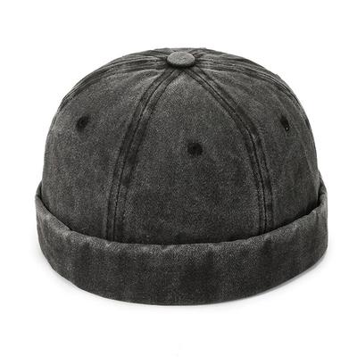 Herren Ganzjahres-Denim-Stoff Gua-Haut-Hut, Street Bare Panel, Vermieterhut, Persönlichkeitsmode, Retro Outdoor-Trend