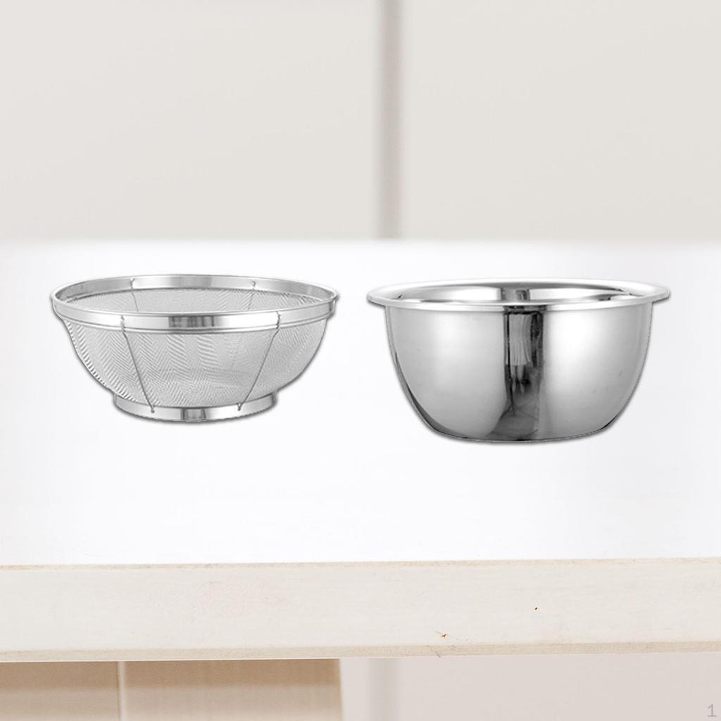 Stainless Steel Multipurpose Kitchen Strainer Set for Draining And Rinsing