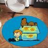 Scooby (23) Round Office Rug Decorative Floor Rug for Office Bedroom Living Room and Home Space