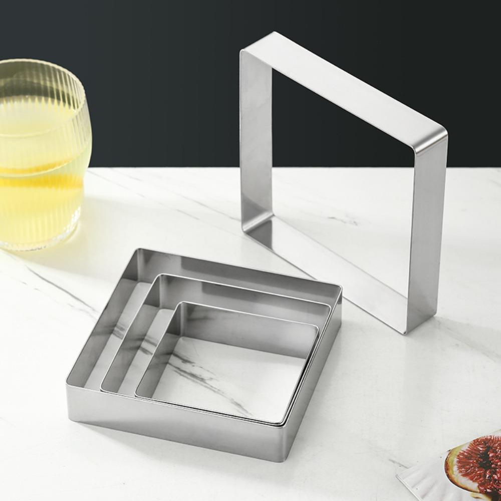 5Pcs/Set Stainless Steel Cookie Cutter Rectangle Dough Mold Bake Tools Biscuit Mold  Pastry