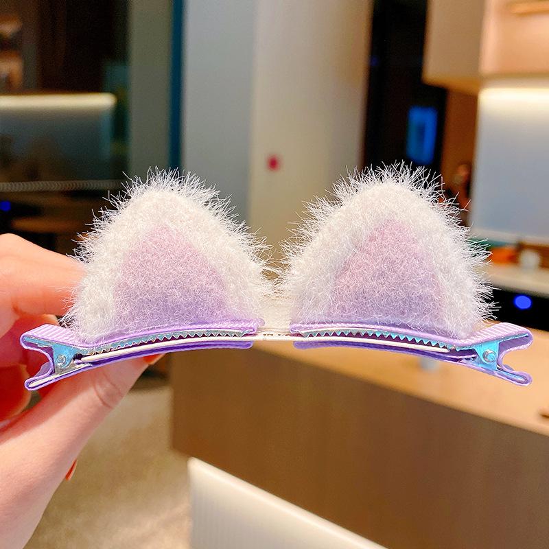 

2022 Korean Cartoon Cat Ear Hair Clips for Little Girls - Cute Princess Hairpins Accessories