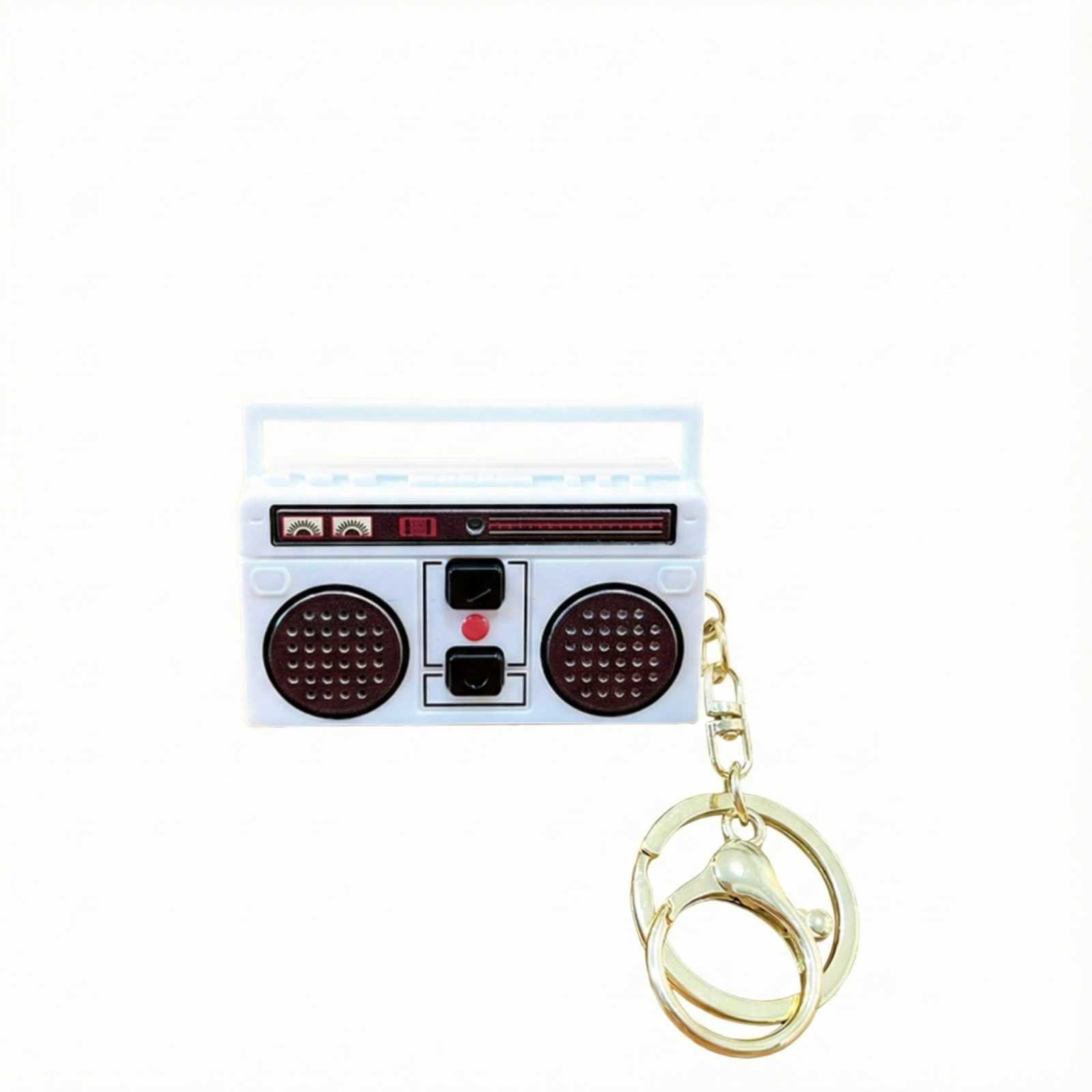 

Fun Classic Radio, Vintage Tape Recorder, Couple Gift, Keychain, Recordable Pendant One Size