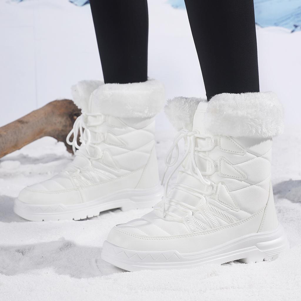 TUINANLE Women Warm Plush Boots Ladies Winter Ankle Boots Women Keep Warm Snow Shoes High Quality