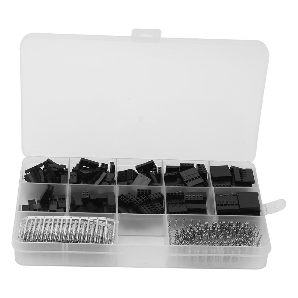 610Pcs Crimp Pin Connector Plug Jumper Terminal Kit Nylon Electrical Auxiliary Materials 2.54mm