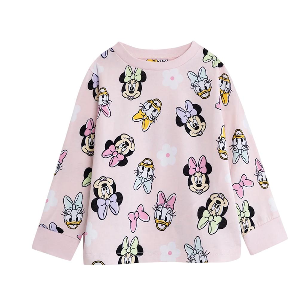 Disney Girls Minnie Mouse Short-Sleeved Long Pyjama Set (Pack of 2)