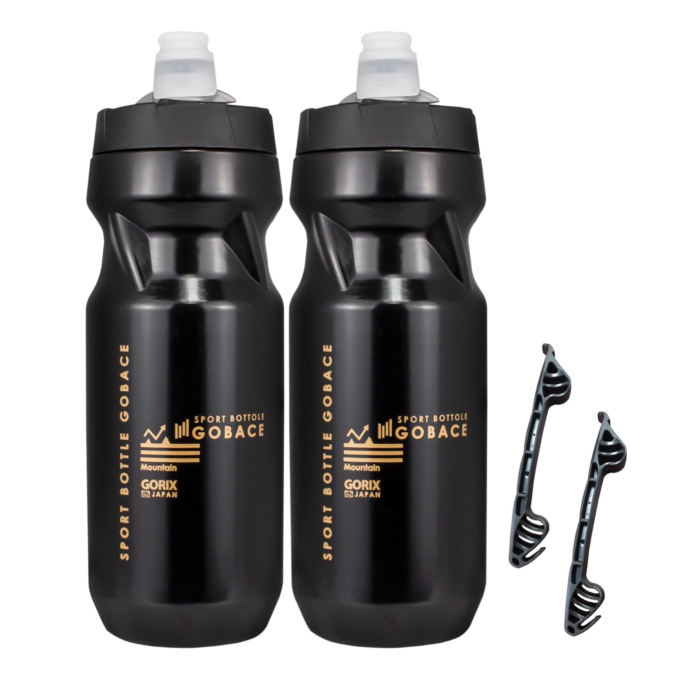 

GORIX of Bicycle Bottle 610ml Tire Bottle Tire Lever Set Road Bike Hydration Matte Black Cycle Bottle Sports Bottle (Set 2) [Includes Lever] GX-BOTTLE