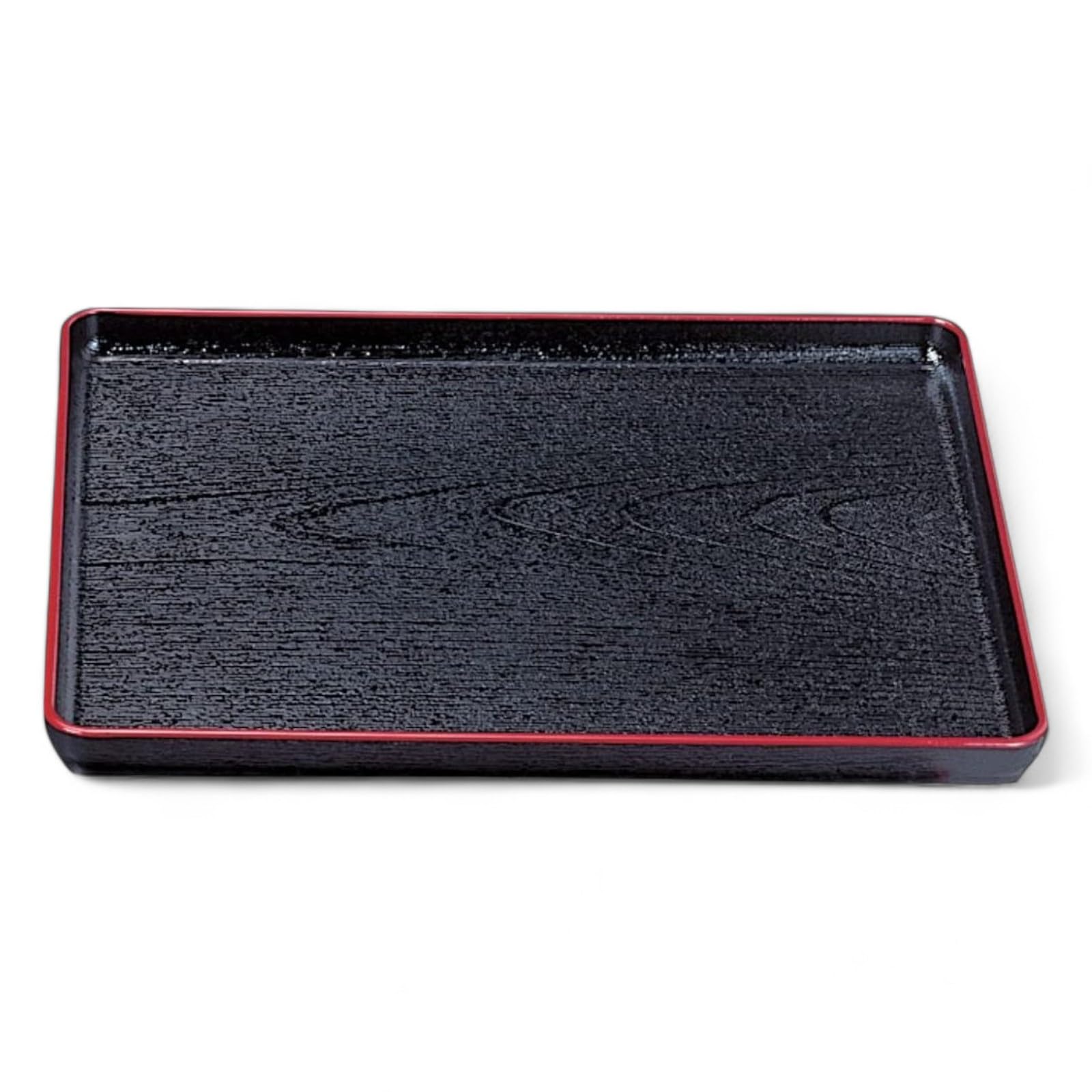 

Oju Wood Grain Tray shaku in Black and Lacquerware Made in Japan J-kitchens (5 5cm) Red, 45cm, (ABS Resin),