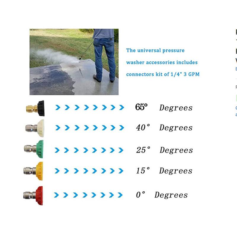 Specially Used As Accessories For High-Pressure Water Gun K2K7 Quick Adapter Car Washing Nozzle Five Color Foam Pot