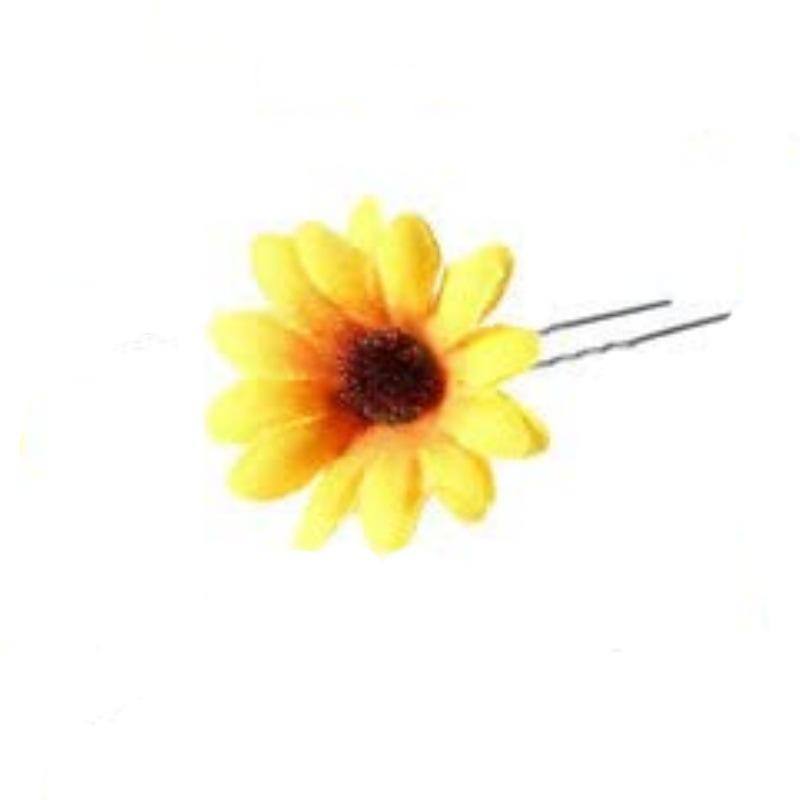 Sunflower Daisy Hair Clips & Flower Crowns - Women's Bridesmaid Hair Accessories
