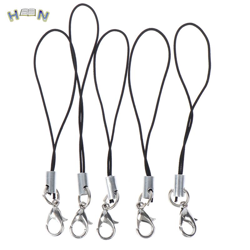 10pcs Nylon Wrist Strap Lanyard For Camera Cell Phone IPod USB Mp3 Mp4 Keychains Hooks Mobile Phone Strap Keyring Key Ring