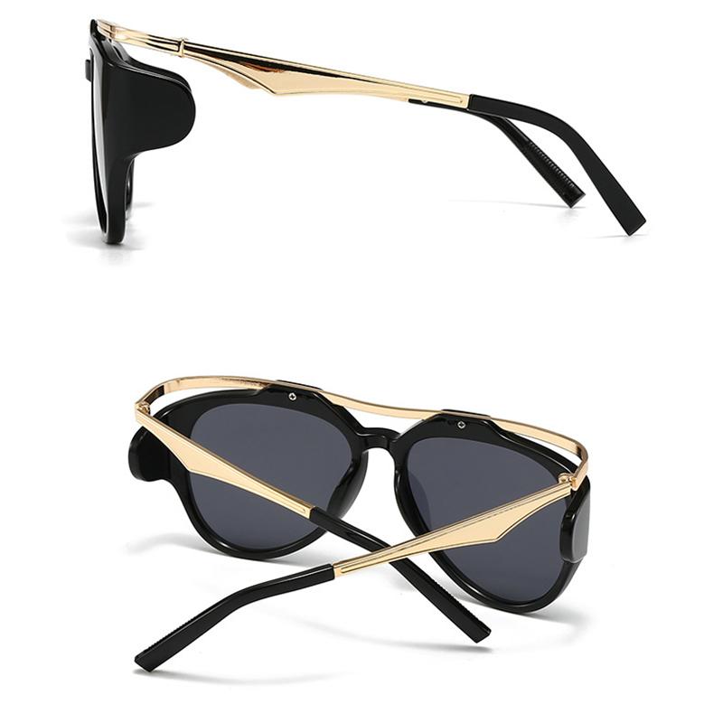 Luxury Designer Vintage Irregular Metal Pilot Sunglasses Women For gentlemen Sun Glasses Punk Rivet Sexy Ladies Popular Shades for daily use