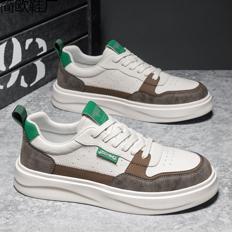 Men's shoes summer new little white shoes trendy male students thick-soled heightening sports board