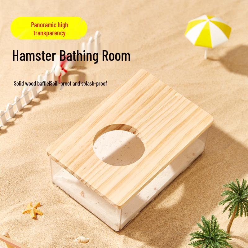 Large Acrylic Hamster Bathroom: Transparent Dual-Use Sand Basin for Bathing and Toilet