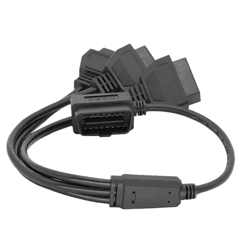 For Auto Diagnostic Tool OBDII Extension Cable 16Pin Male To 3 Female Adapter OBD2 Diagnostic Cable Splitter For Auto Scanner