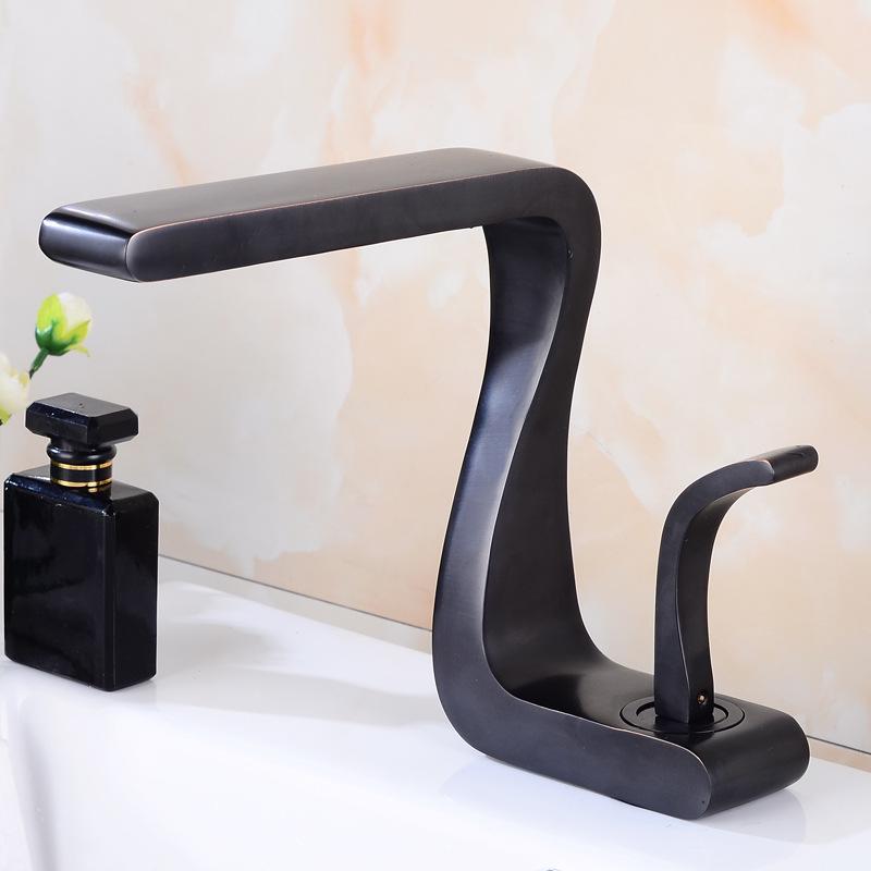 Single Hole Handle Hot And Cold Water Basin Faucet Bathroom Waterfall Sink Faucet Kitchen Tap Mixers Luxury