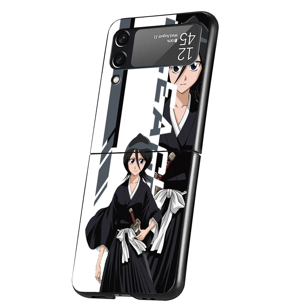 Anime Bleach Ichigo Kenpachi Phone Case For Samsung Galaxy Z Flip 7 6 5 4 3 5G Cover ZFlip7 ZFlip6 ZFlip4 ZFlip5 ZFlip3 Coque Fu