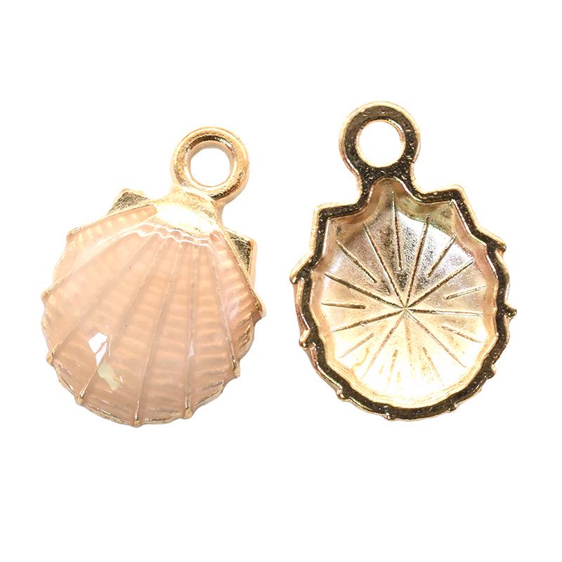 Multicolor Starfish & Seashell Conch Pendant — Marine Life DIY Alloy Jewelry Accessory