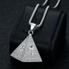 European and American Personalized New Jewelry, Gold-plated Full Diamond Pyramid Eye of Horus Pendant Necklace 2026