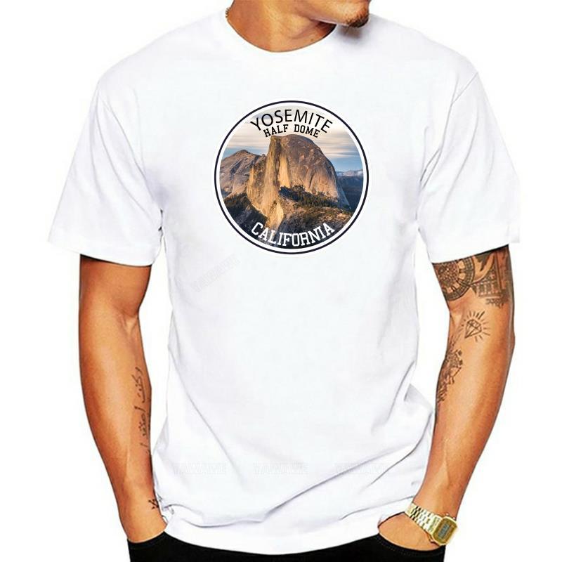 

Beach man tee shirt fashion print tees Fashion Men T shirt Yosemite Half Dome T Shirt Cotton male cool short sleeve summer tops S