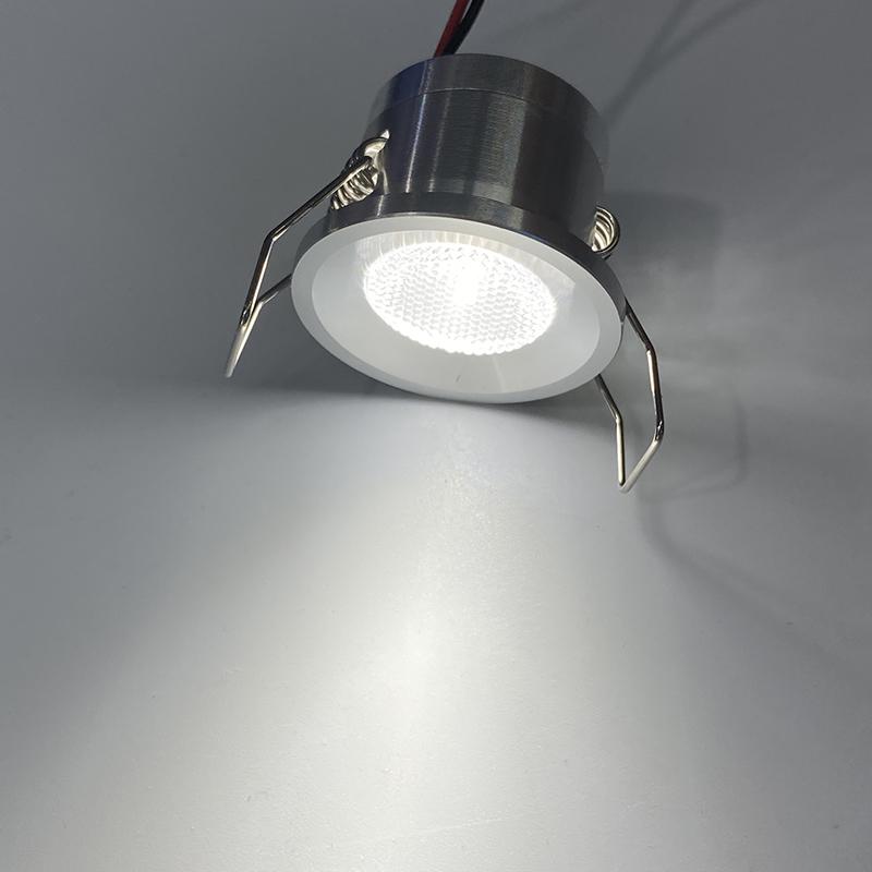 Mini Down Light LED 12V 1W Embedded Small Spotlight Iling Kitchen Bathroom Built-in Led Light Lamp Silver, White, Black Shell