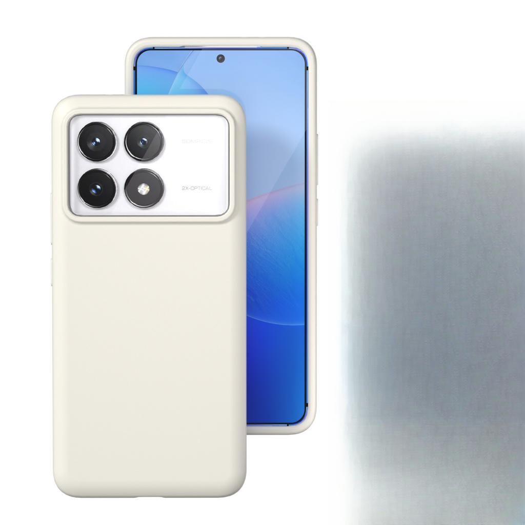 Liquid Silicone Gel Is Suitable for Redmi NOTE14PRO Solid Color Phone Case K80 Full Package Shockproof K70E Skin-feel Protective Case