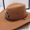 INS Unisex Moterys Vyrai Imitacija Zomša šešiakampė žvaigždė Šerifas plataus krašto apsauginis kremas nuo saulės Kepurėlė Beach Cowboy Cowgirl Vakarų kepurė