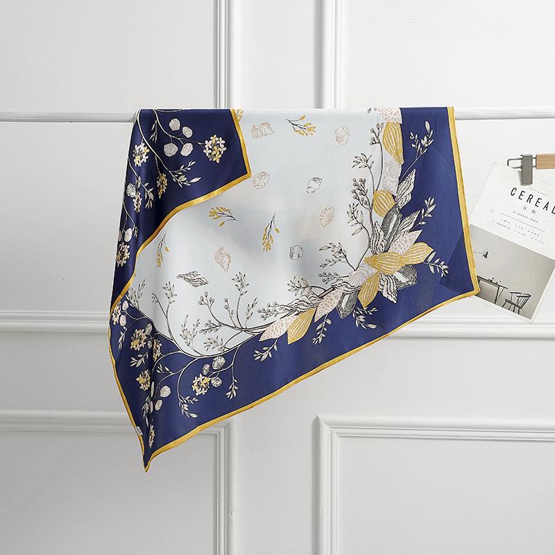 88x88cm 100% Maulbeerseide Köper Schal Luxuriöses Übergroßes Quadratisches Tuch Elegantes Damen-Tuch für Frühling Sommer Herbst