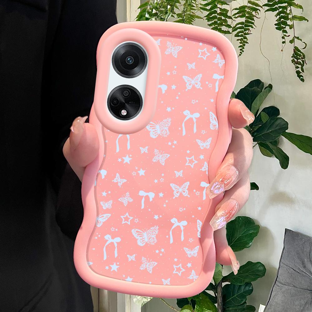 Gemaltes Muster Big Wave Edge Weiches Silikonmaterial Macaron-Telefongehäuse Stoßfestes Schutzgummigehäuse für OPPO Reno Realme